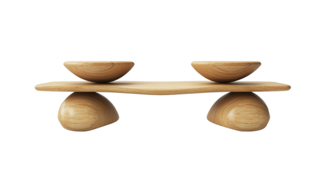 Modular balance board with difficulty settings, Transparent background, PNG file