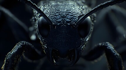 Ant, Insect, Macro, Extreme Close-up of a Black Ant