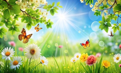Spring and summer background