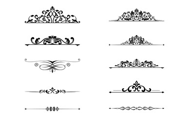 Vintage set. Floral elements for design monograms, invitations, frames, menus and labels. Graphic design of the website, cafes, boutiques, hotels, wedding invitations.