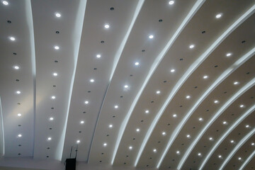 building ceiling with lighting, hall ceiling