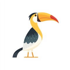 Obraz premium Vibrant Hornbill Bird, a Colorful Tropical Delight. Stunning Illustration of Exotic Avian Beauty.