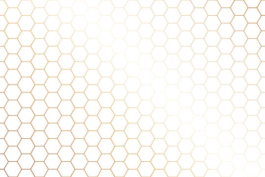 Transparent Honeycomb Pattern Wallpaper with Copper Lines