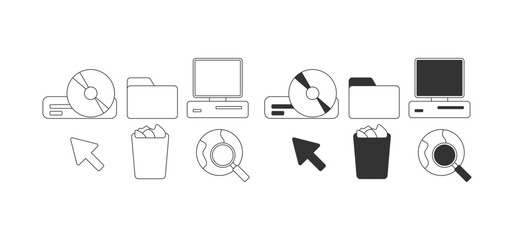 desktop icon computer and pc
