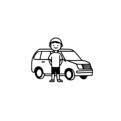 Fototapeta premium Simple driver icon vector 