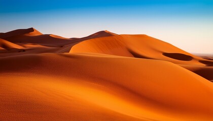 rolling orange waves of sand dunes