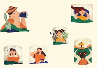 Emotional Expressions and Life Decision Concepts in Illustration