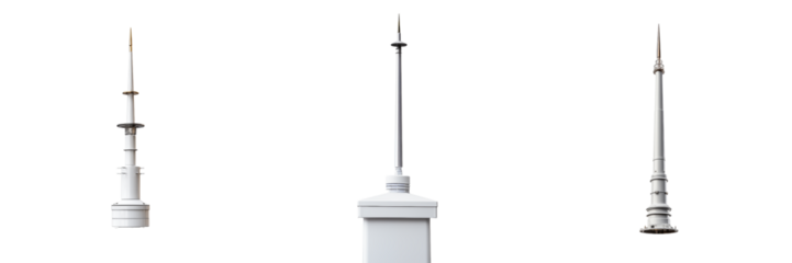 Set of rooftop lightning rod