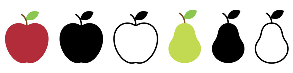 Apple and pear icon symbol