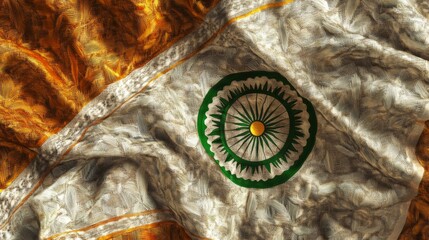 Indian Independence Day, August 15th, Design concept. Tricolor watercolor banner