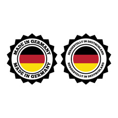 Export Label Icons – Made in Germany Vector Design