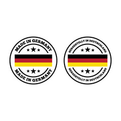 Export Label Icons – Made in Germany Vector Design