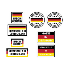 Made in Germany & Deutschland Origin Labels – Vector Template