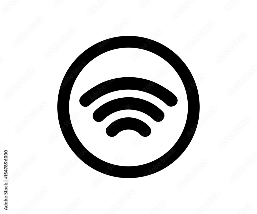 Aufkleber wireless and wifi icon. internet icon symbol sign vector design and illustration.
