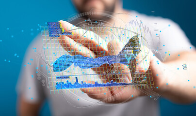 Interactive data visualization. Charts and graphs for business analytics and insights.