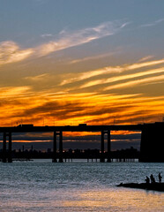 Fototapeta premium sunset at the pier