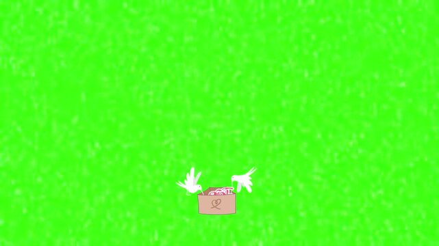 love on green screen