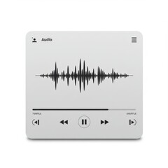 Audio waveform visualization for music player app interface design