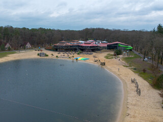 Drone view of Landal 't Loo landgoed recreation park