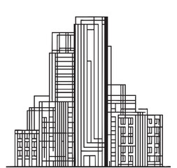 High rise building sketch. Architecture, city