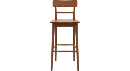 Isolated Wooden Bar Stool