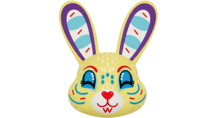 Isolated cute bunny mask
