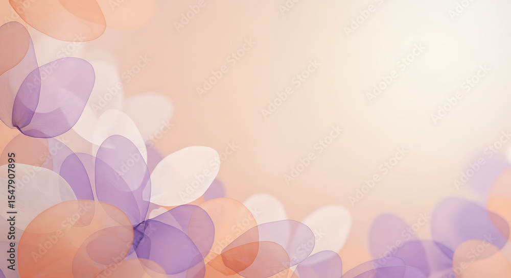 Poster abstract pastel petal: a captivating composition of delicate petal shapes in a soft pastel palette, 