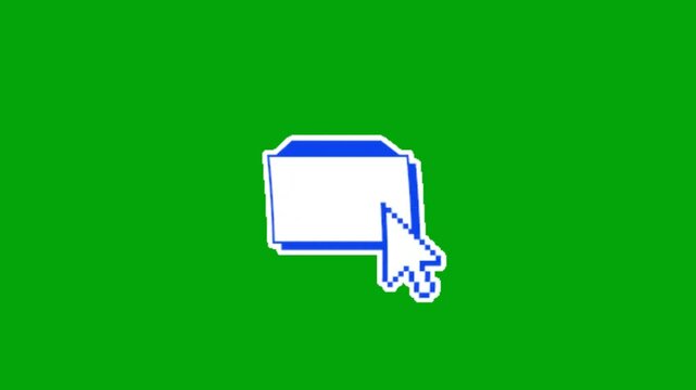 click animation on green screen