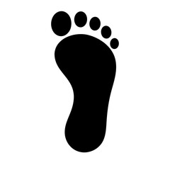 シンプルな足跡シルエットのアイコン素材