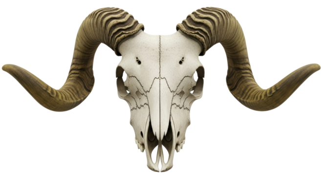 Isolated Skull with Horns