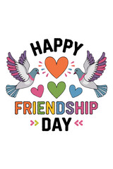 Obraz premium Premium EPS Vector Typography Illustration for Friendship Day