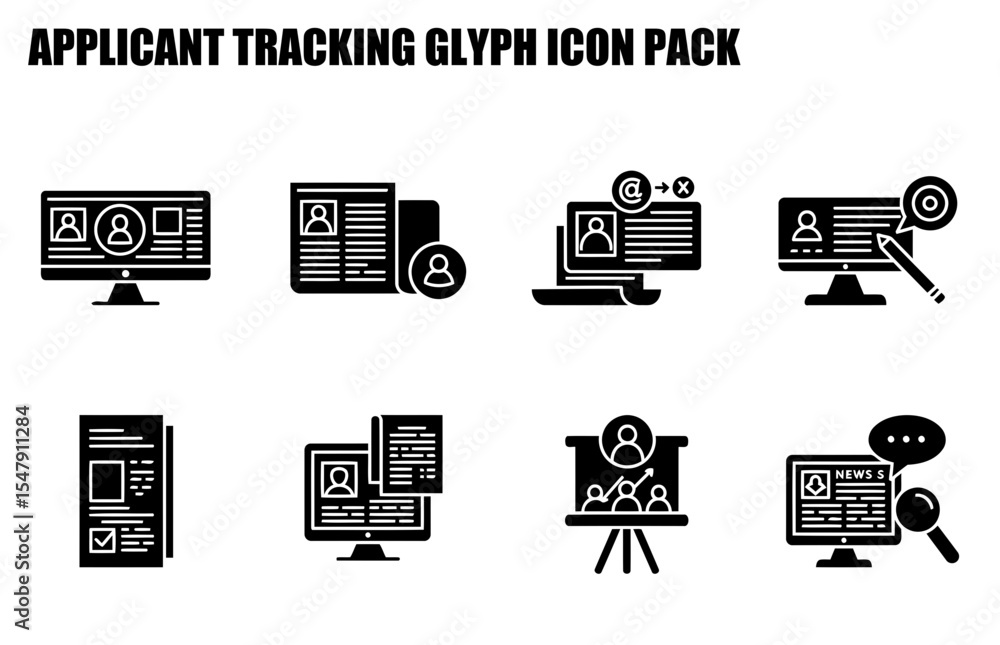 Poster applicant tracking system icons