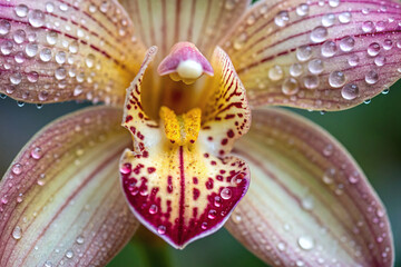 pink orchid closeup