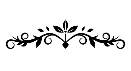 Decorative Lines Ornamental Border Design Abstract Floral Motif Flourishes and Filigree Patterns
