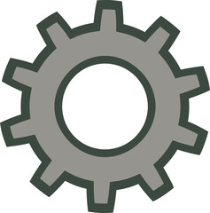 Metal Gear Icon For Technical Settings And Vehicle Repair UI