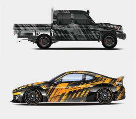 Fototapeta premium Custom Car and Truck Wrap Designs Vector graphics