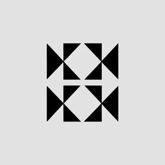 intricate modular logo icon 