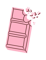 Strawberry chocolate delicious dessert cartoon