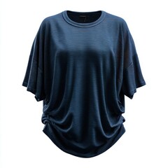 Dark Blue Women's T-Shirt Isolated on White Background