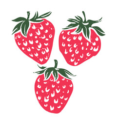 Fresh strawberry fruit set print design. Sweet and juicy strawberry t shirt artwork. Fruit of the spirit. © panji