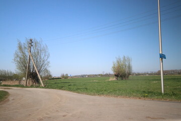 Meadows, fields and roads in the Middengebied area where new village Cortelande will arise
