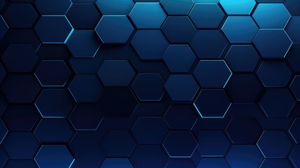 Fototapeta premium hexagon navy blue geometric background