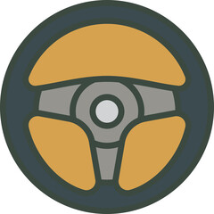 Sport Style Steering Wheel Symbol For Dashboard Displays