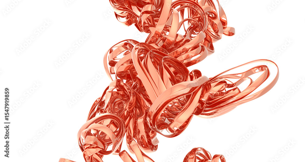 Poster High-resolution image of abstract copper swirls, perfect for design projects needing a metallic texture.