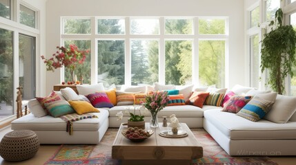 Obraz premium warmth living room white wall