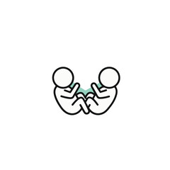 Twin infant embryo illustration. 
