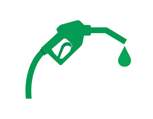 Fueling Efficiency: A vivid illustration of a green fuel nozzle dispensing a single drop, symbolic of energy conservation and eco-consciousness. 