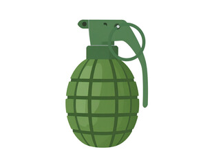 Grenade: A detailed rendering of a classic grenade, isolated against a neutral backdrop, showcasing the design and components of this iconic explosive.