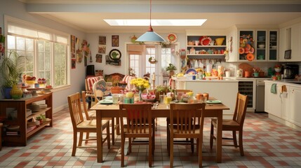 Fototapeta premium family home and kitchen