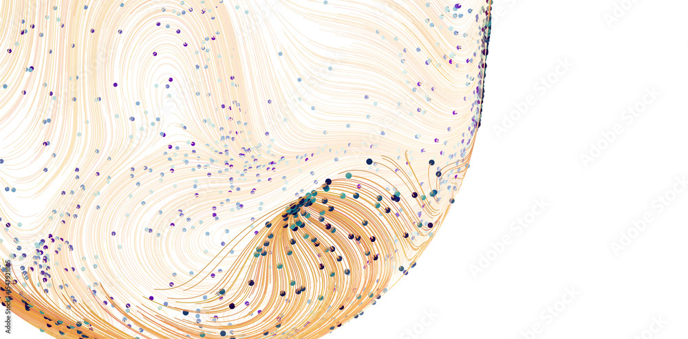 Aufkleber high-resolution abstract image featuring swirling lines, dots, and a soft color palette. perfect for